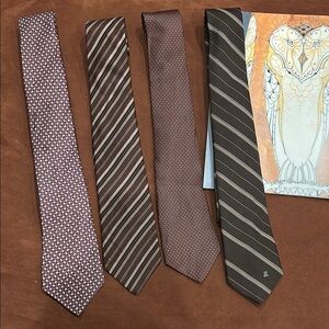 Vintage tie bundle Pierre Cardin bill Blass Lavon Brown and Tan Ties Collection